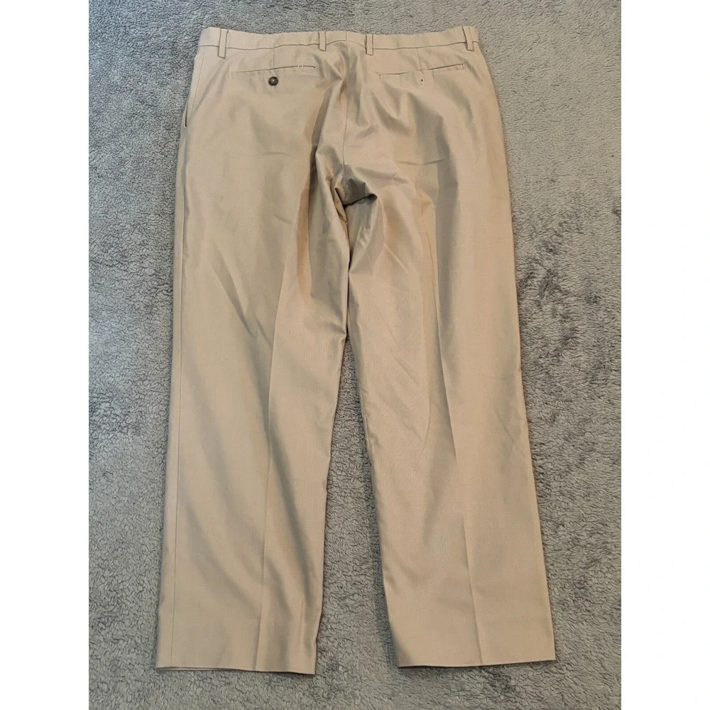 Banana Republic Pants Mens 36x30 (38x29) Flat Front Chino Slim Fit Tan Khaki